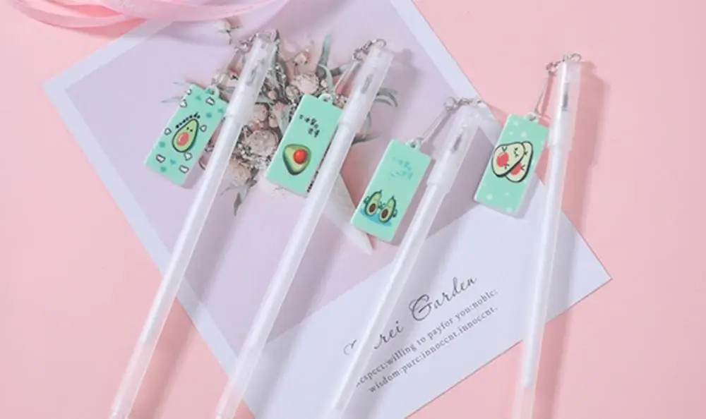 korea Avocado pendant gel pen cartoon neutral pen student prize school office black write pen promotion gift pen 0.5mm 48pc/lot