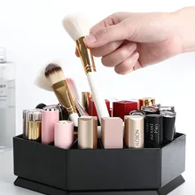 Косметическая губная помада вращающийся стол Полка для хранения краски коробка для хранения большой емкости украшения для ногтей Органайзер коробка комод