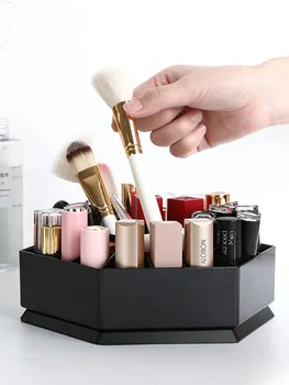 

Cosmetic lipstick rotatable table storage shelf paint storage box large capacity nail jewelry organising box dresser