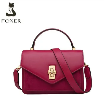 

FOXER 2020 New women leather handbags fashion cowhide bag luxury handbags women bags designer bags famous brand women bags tote
