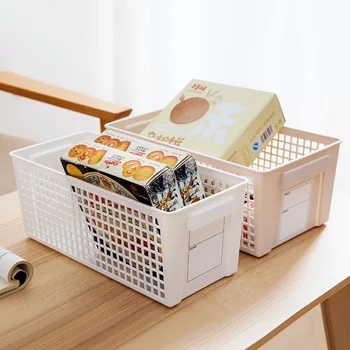 

Labeled Desktop Storage Basket Plastic Snack Basket Debris Sorting Box Sundries Cosmetics Organizer Home Kitchen Organization