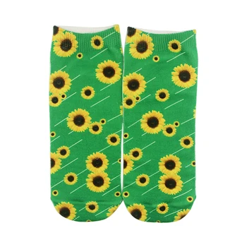 

SP555 Wholesale 10 pairs/lot Personalized Sunflower Socks Invisible Low Cut Ankle Sock Autumn Casual Breathable Short Socks