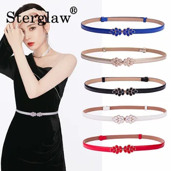 

Summer new arrive female black maple leaves on the buckle ladies thin Belts for women dresses Modeling belt female cinture G012
