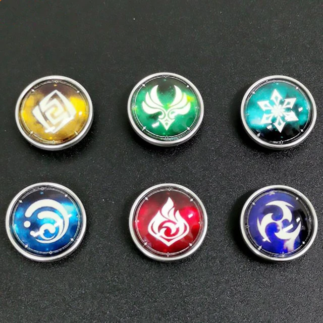 Genshin impacto corrente pulseira 7 elemento olho de deus água vento trovão  fogo rocha gelo pulseira jogo fãs pulseira presente - AliExpress