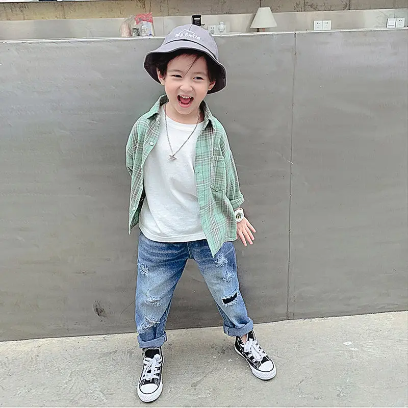 Kids Boys Shirts Autumn Long Sleeve Solid Toddler Shirts For Boys Cotton Fashion Brand Baby Boy Tops Children Shirts