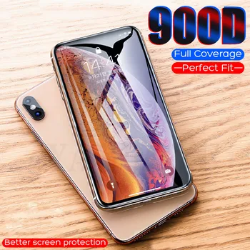 

900D Full Cover Tempered Glass The For iPhone 11 Pro X XS Max XR Protective Glass On For iPhone 7 8 6 6S Plus Screen Protector
