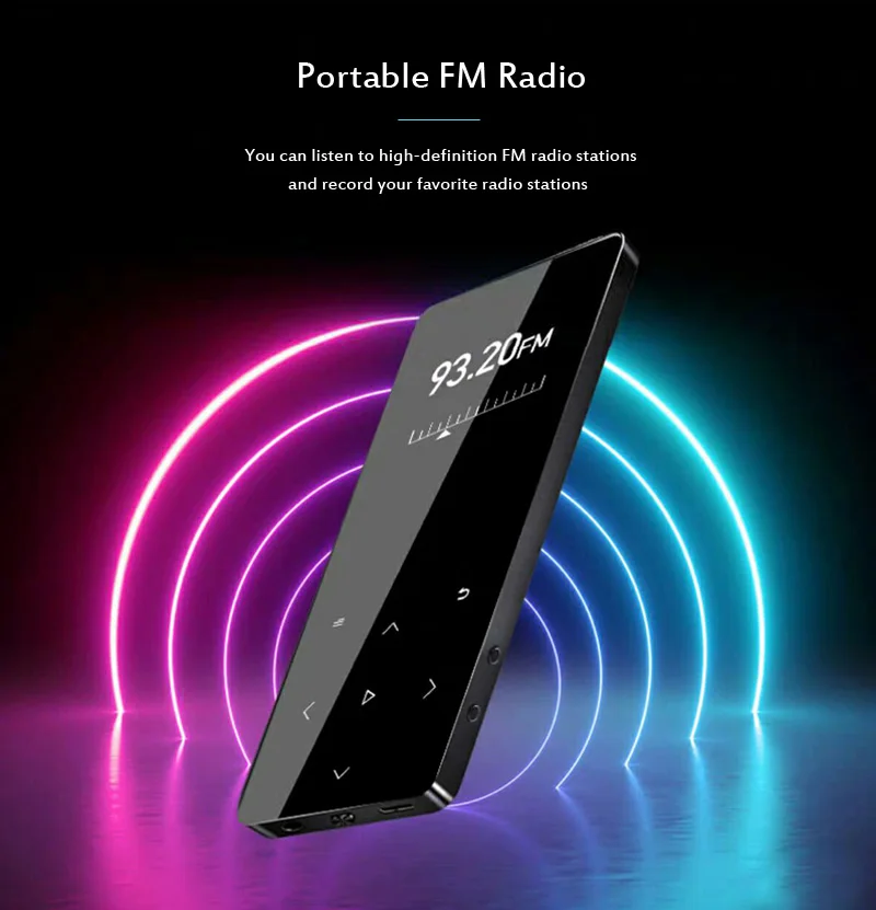 MP4 плеер с bluetooth динамиком встроенный сенсорный ключ 8 ГБ 16 HiFi портативный Walkman fm