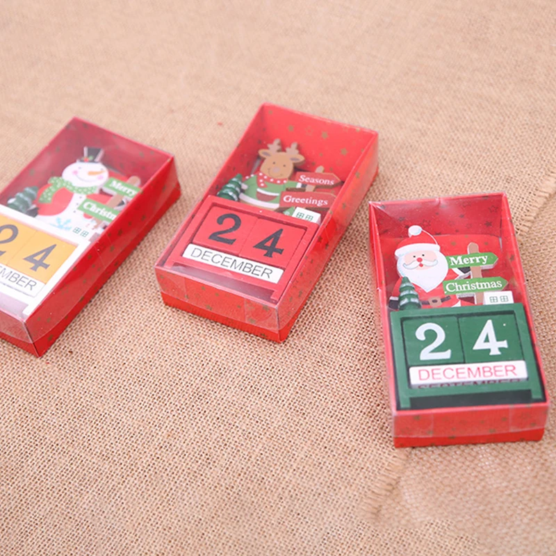 Christmas Decorations Wood Christmas Advent Calendars for Home Xmas Ornament Creative Christmas Gifts JPDZS847