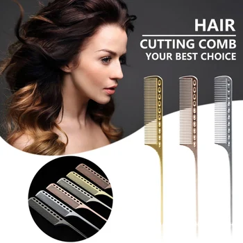 

NEW Anti-Static Flat Comb Aluminum Hair Cut Comb Durable Professional Hair Hairdressing Comb Styling Tool Haircut Comb