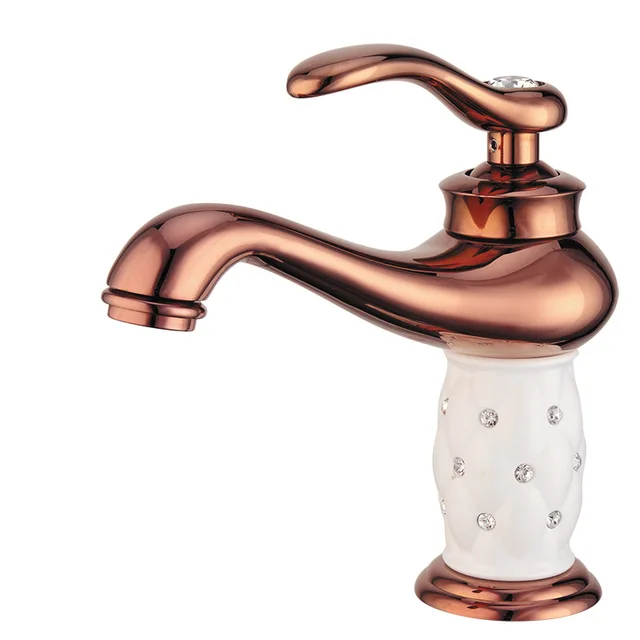 สไตล์ยูโรวัสดุทองเหลืองชุบทองสีขาวเซรามิคเพชรอ่างล้างหน้าก๊อกติดตั้งก๊อกน้ำ M1005 4 สไตล์ยูโรวัสดุทองเหลืองชุบทองสีขาวเซรามิคเพชรอ่างล้างหน้าก๊อกติดตั้งก๊อกน้ำ M1005 4