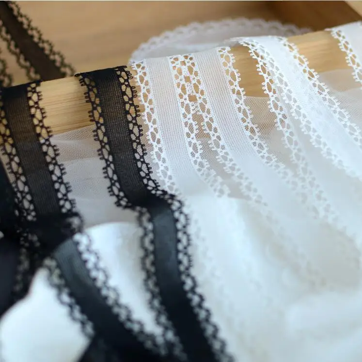 Handicrafts Embroidered Net Smooth Lace Trim Ribbon DIY Polyester Lace 2cm Width 5 Meters