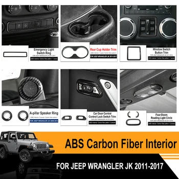 

Fit For Jeep Wrangler JK 2011 2012 2013 2014 2015 2016 2017 Carbon Fiber Car Interior Modification Accessories ABS Hight Quality