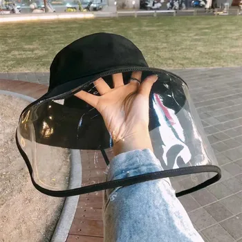

New Anti-fog Fisherman Hat Big Eaves Mask Protective Cap Anti-saliva Isolation Cap Ladies Basin Hat