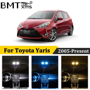 

BMTxms 9Pcs Canbus For Toyota Yaris VITZ 2005-Present Car LED Interior Dome Map Light License Plate Lamp Auto Accessories