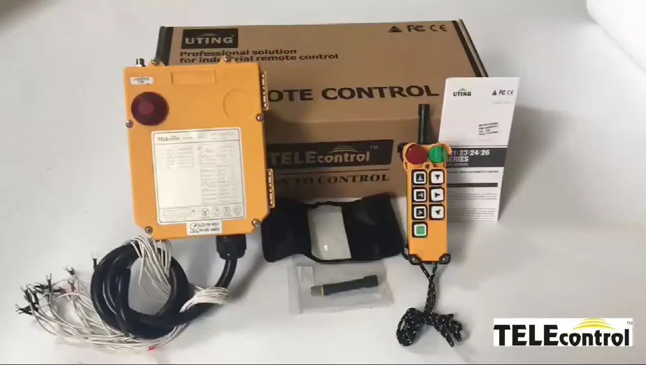 US $314.50 Telecrane Performance Handhold Telecontrol F246D 2 Speed 6 Keys Wireless Industrial Remote Control For Overhead Crane