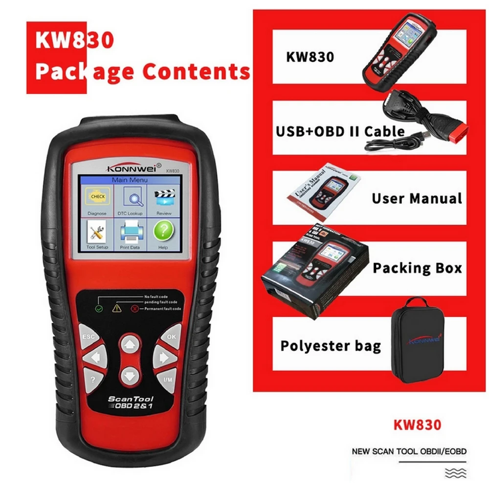 

KONNWEI KW830 OBD2 car diagnostic scanner