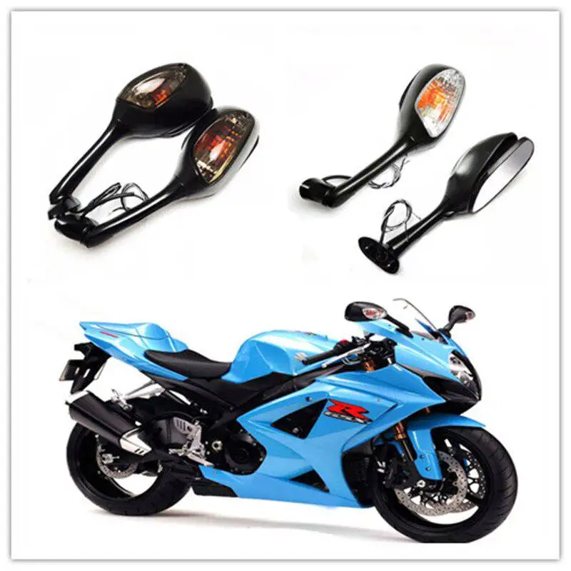Для Suzuki GSXR 600 750 1000 мотоциклетные боковые зеркала заднего вида с светодиодный указатель поворота