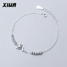 XIHA 925 браслеты из стерлингового серебра с лисьим животным бусинами женский серебряный браслет 925 дамы девушка серебро 925 ювелирные изделия дропшиппинг