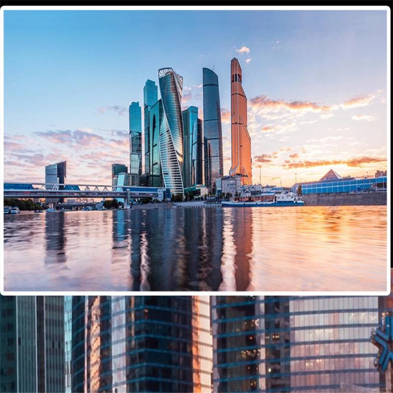 Beibehang-European-high-definition-modern-harbour-city-landscape-background-custom-large-mural-green-wallpaper-papel-de (3)