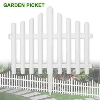 

Garden Fence Plastic Courtyard White Outdoor Flower Lawn Grass Fence Picket Wall Fencing Board Garden Yard Decoration Mesh