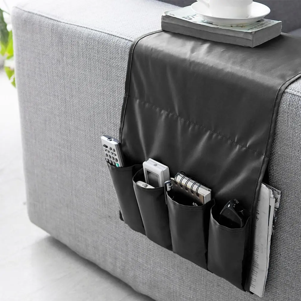 6 Pockets Sofa Handrail Couch Armrest Arm Rest Organizer Remote Control Holder Bag On TV Sofa Corrimao Braco Resto sofa armrest organizer