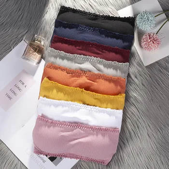 

Women Bralette Soft Comfprtable Wire Free Lingerie Padded Pure Cotton Bras Strapeless Female Lingerie Hollow Out At the Back Bra