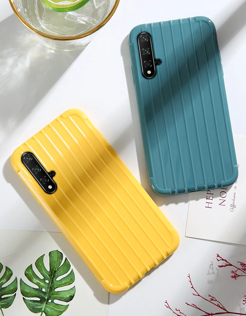 Роскошный багажный чехол для huawei honor 20, Модный милый чехол для костюма, чехол для багажника из ТПУ, силиконовая задняя крышка для huawei honor 20 S, сумка, чехол
