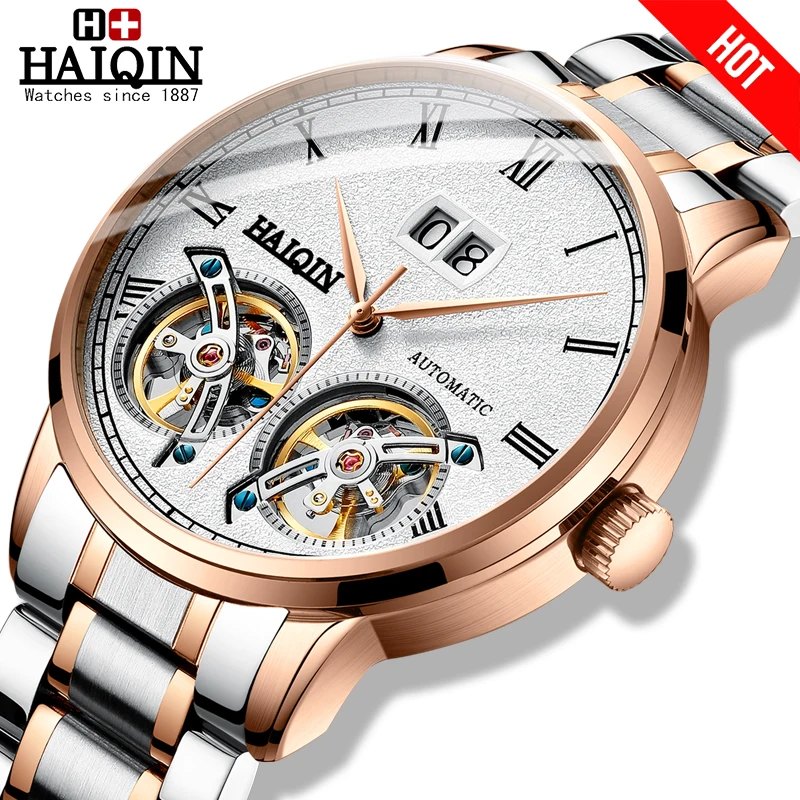 HAIQIN мужские часы для мужчин s часы лучший бренд класса люкс автоматические механические Спортивные часы для мужчин wirstwatch Tourbillon Reloj hombres