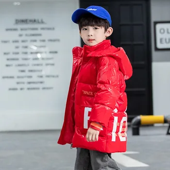

OLEKID 2020 Winter Boys Down Jacket Thick Hooded Waterproof Shiny Boys Outerwear Coat 1-10 Years Kids Toddler Baby Boys Parka