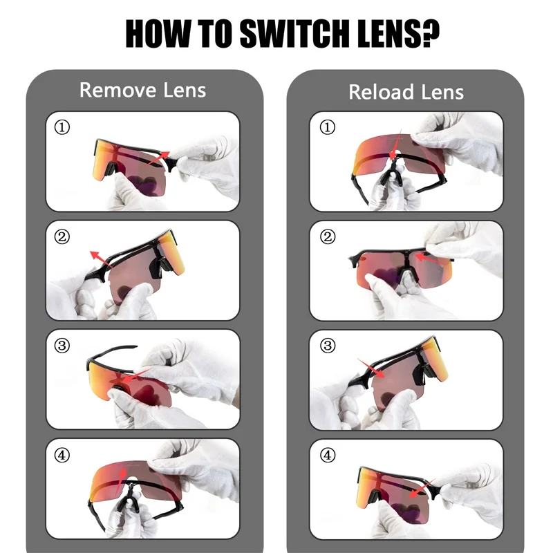 Fietsen Meekleurende 1 Lens Bril Heren Dames Racefiets Zonnebril Fiets MTB Sportbril Berg Rijden Vissen_voghion.com