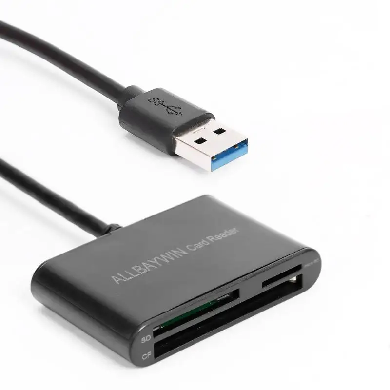 Высокоскоростной мини USB3.0 кардридер с поддержкой горячей замены безопасности надежный 3 в 1 универсальная карта памяти и TF карта и CF карта