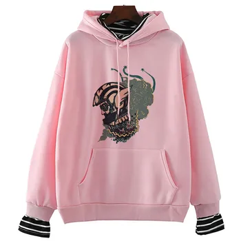 

Biker Funny Hoodie Female Casual Fashion Pullover Ulzzang Kawaii Women Streetwear Grunge Harajuku