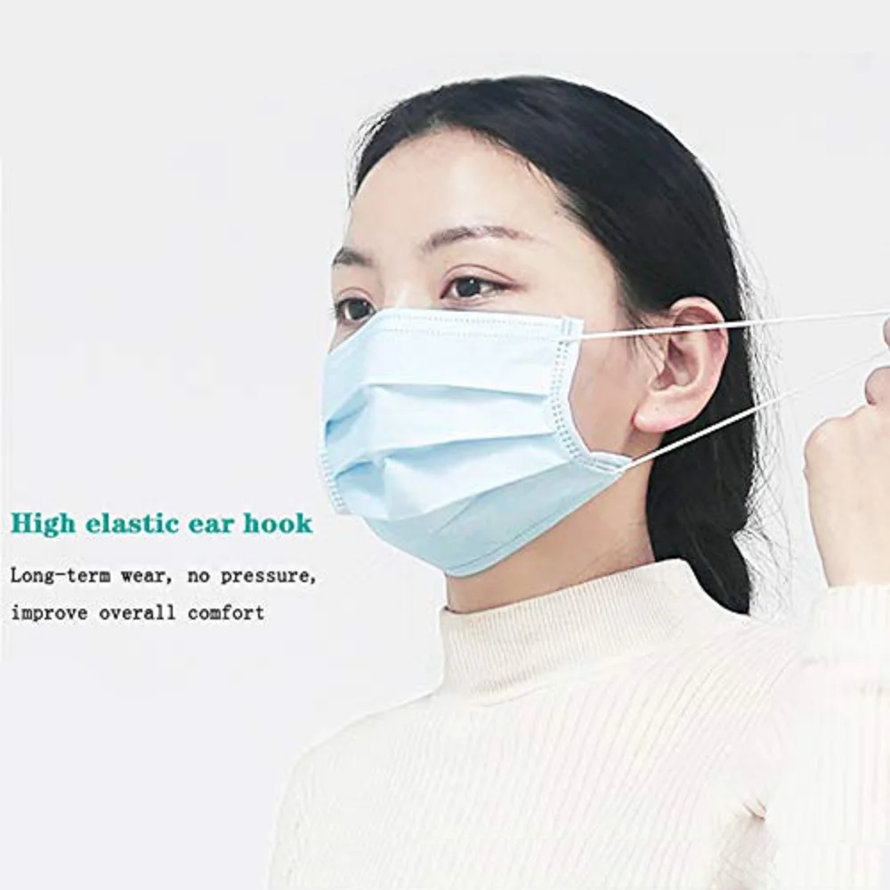 

200pcs Mask Disposable masks Surgical masks non-woven masks Super comfortable Large face mask N02073