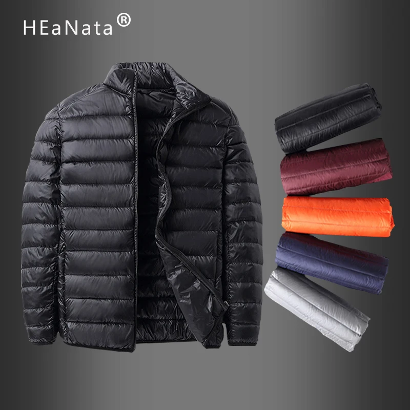2019 Зимняя мода Мужская Ультралегкая куртка белый утиный пух для мужчин много