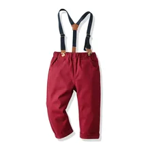 Children Spring And Autumn Pure Woven Trousers BOY'S Baby Casual Stretch Pants
