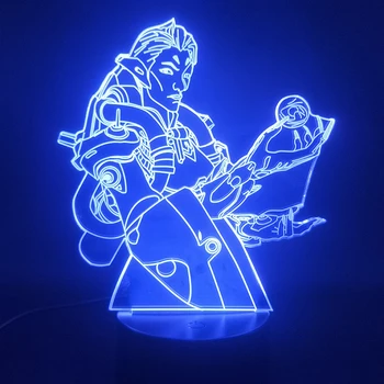 

3D Lamp Game Overwatch Hero Moira Best Present for Children Color Changing with Remote Indoor Decoration Led Night Light Lamp
