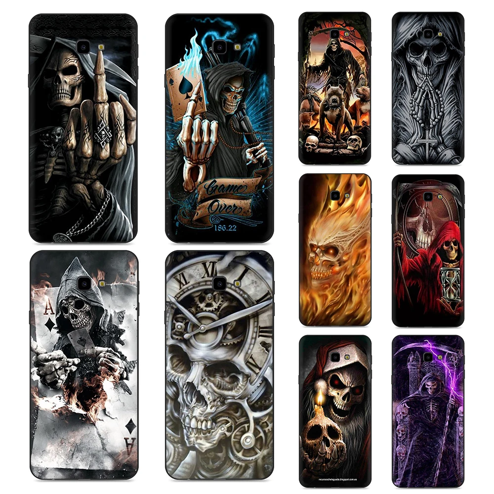 Мягкий силиконовый чехол для телефона Grim reaper skull skeleton для samsung Galaxy A2 J4 Core A20E A70s J6 Plus Prime J7 DUO J8