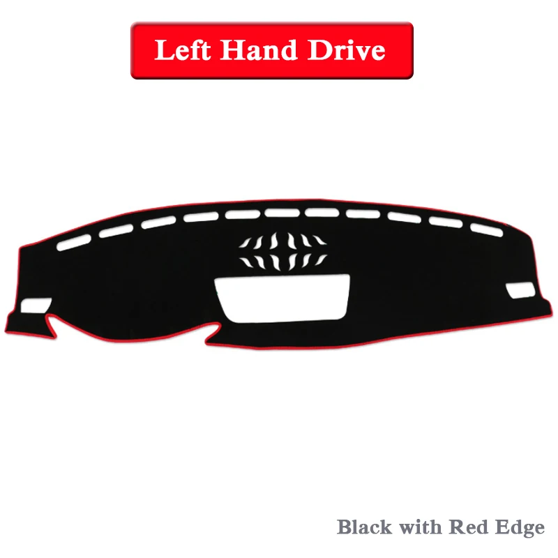 Black Red LHD Автомобильный Стайлинг приборной панели Избегайте света коврик инструмент крышка платформы коврик Роза для Volkswagen Teramont Atlas-Н. В. LHD& RHD - Название цвета: Black Red LHD