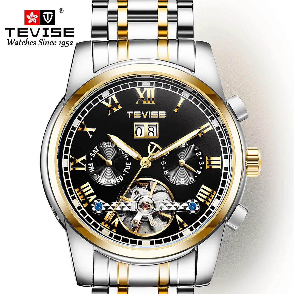 

Switzerland TEVISE Twiss 2019 Blast New Style Multi-functional Watch Fully Automatic Analog Watch Tourbillon Watrproof Watch