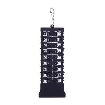 

Golf Score Counter 18 Hole Outdoor Putt Eco-friendly Portable Stroke Key Chain ABS Tool Card Indicator Trainning Black