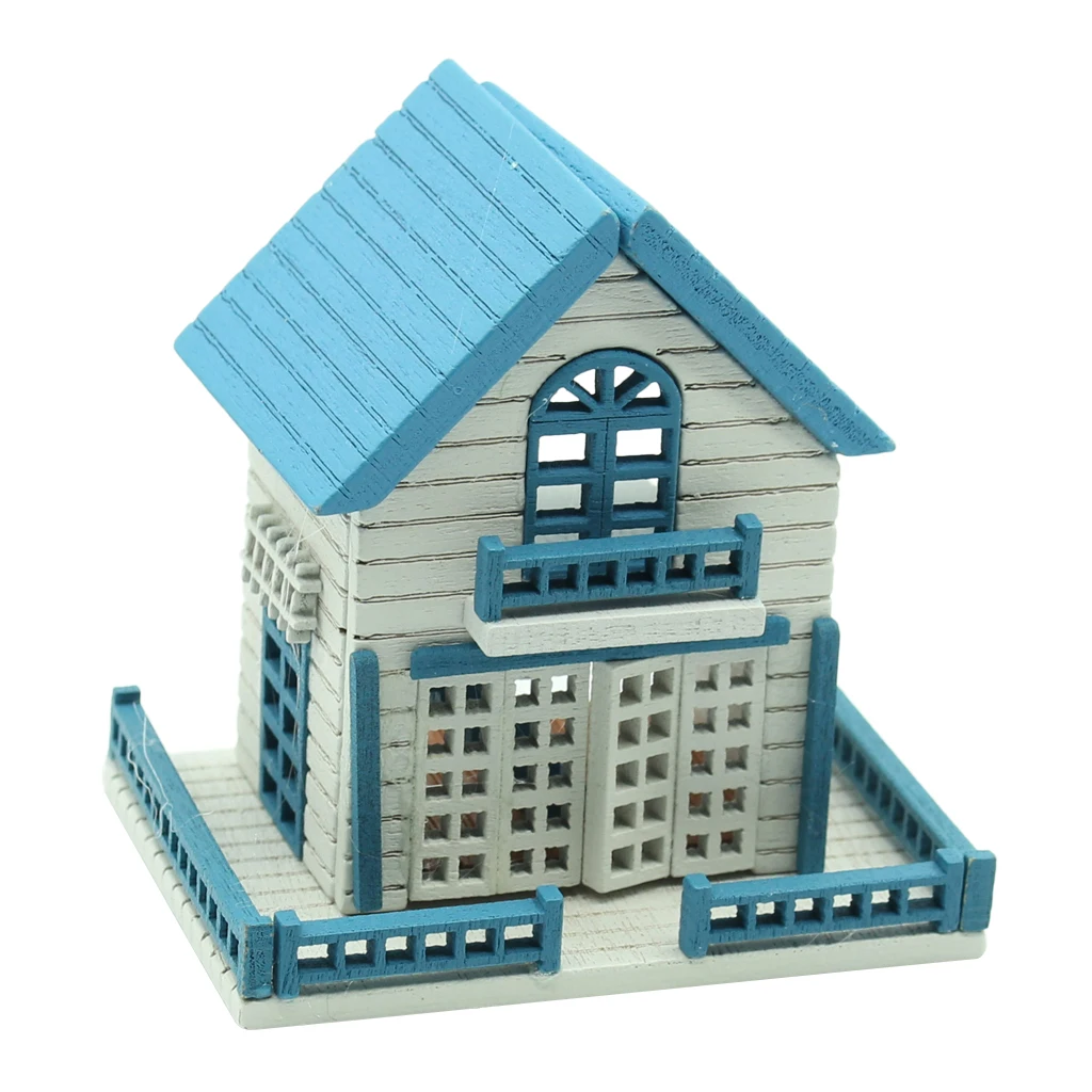 1/12 Mini House Wooden Crafts for DIY Toys Dollhouse Accessories, DIY Handcraft Miniature Project Kit, Fairy Garden Decor