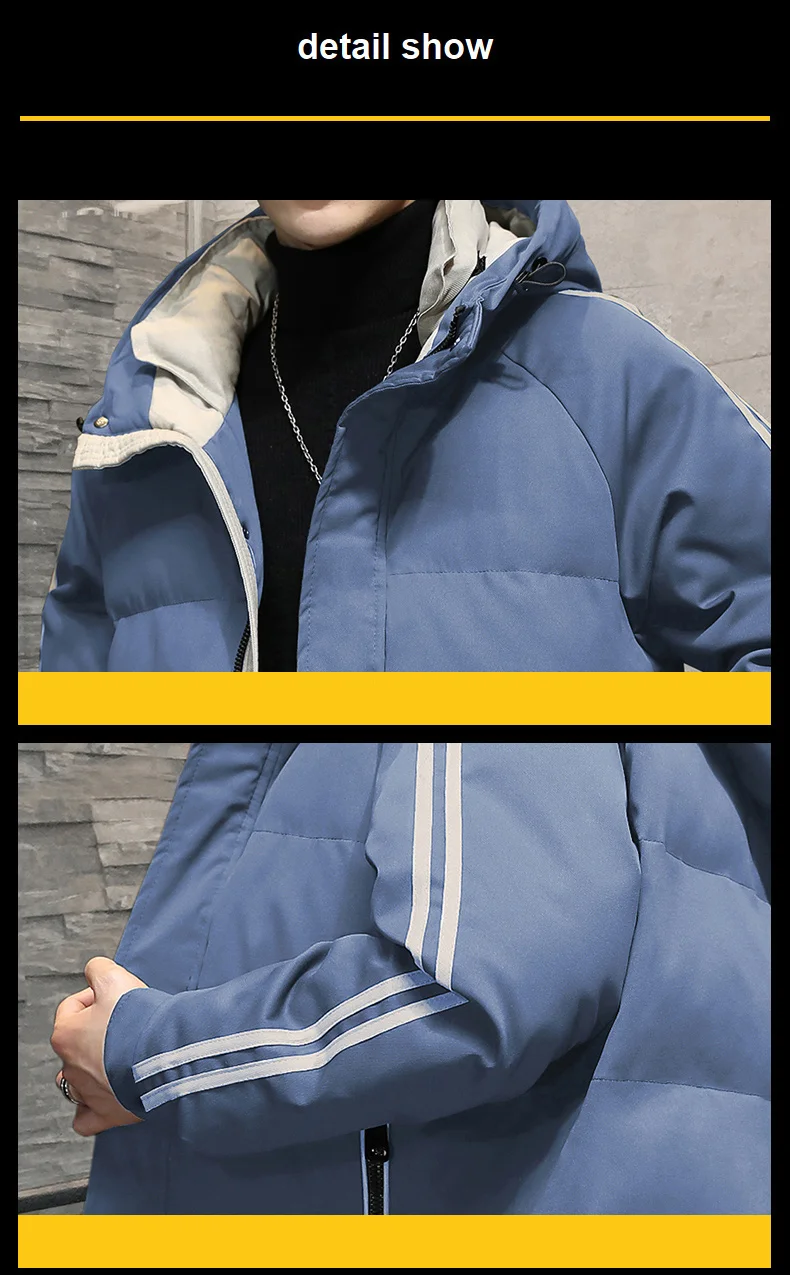 best winter jackets 2022 Hooded Jacket Men Coat Hoodied Parka Jacket Men Warm Winter Coat Zipper Streetwear Casual Clothes Male Hip Hop Fashion Top best parkas for men