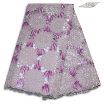 

2020 African Sequin Tulle Lace Fabric High Quality French Net Lace Fabric Organza Embroidery Nigerian Lace Fabric Wedding 02
