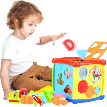

1set Building Early Education Six-Sided Box Baby Puzzle Shape Matching Sorting Box Toy Baby Toys Platic Musical Toys Se20