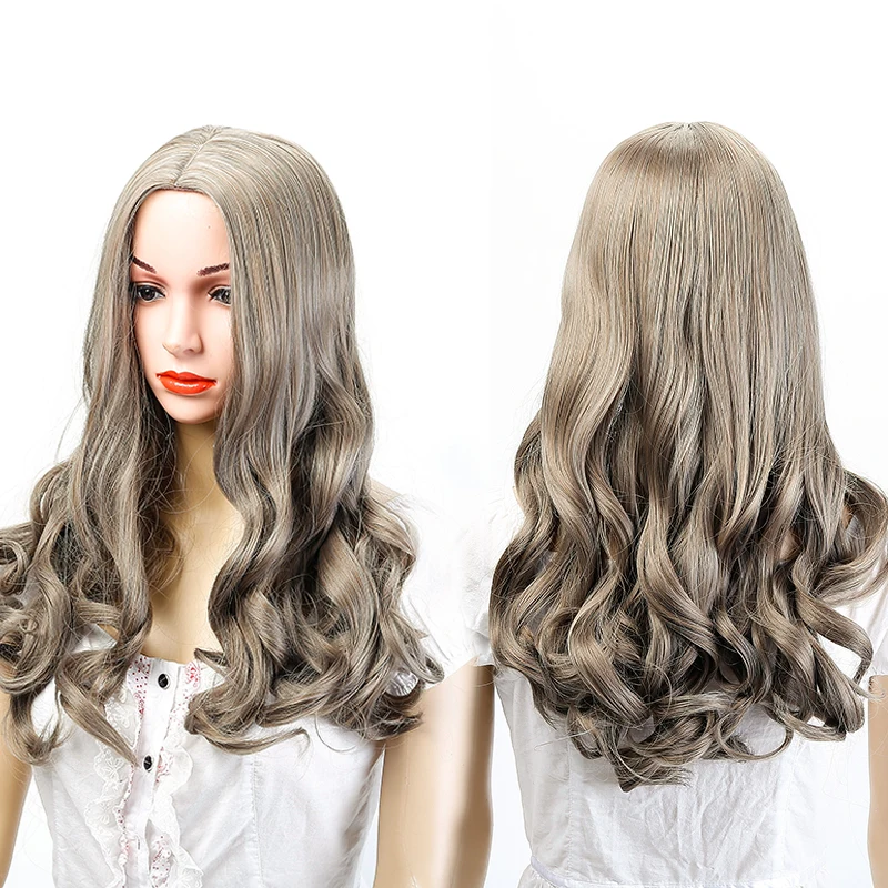 Allaosify волосы длинные волнистые цветные волосы парики термостойкие синтетические парики для белых женщин 8 цветов блонд парики для женщин коричневый