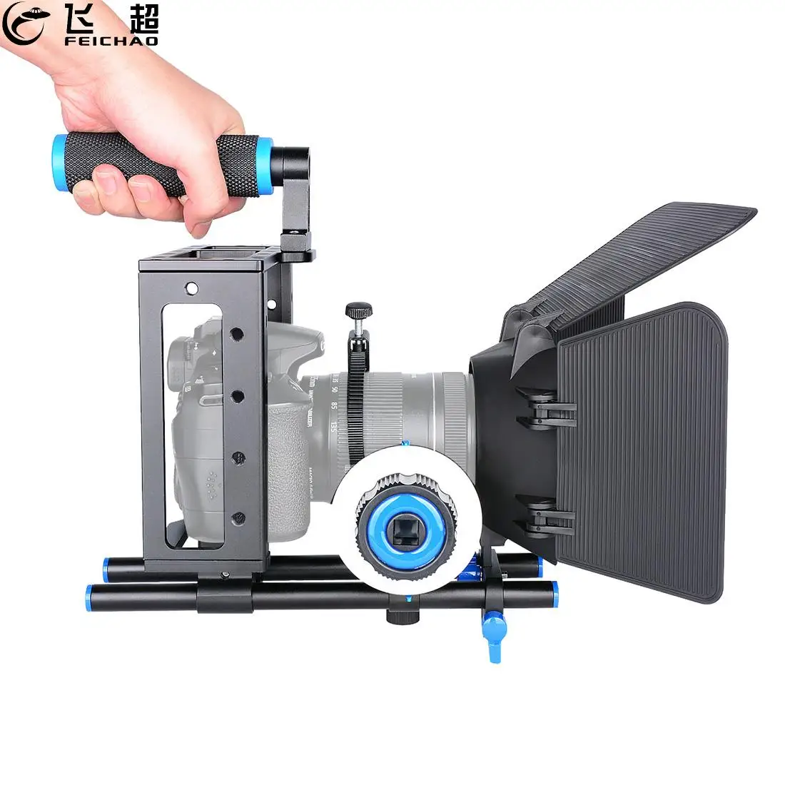 ⁦كيج و ريغ كاميرا FEICHAO Rabbit Cage مناسب لكاميرات DSLR وبدون مرآة مع مات بوكس و فولوفوكس وقبضة يد⁩ - الصورة ⁦1⁩