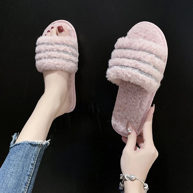 Women Home Slippers Summer Crystal Woman Shoes Women