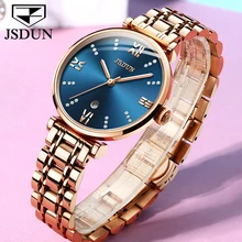 

JSDUN Luxury Ladies Watch Women Waterproof Rose Gold Steel Strap Women Wrist Watches Top Brand Bracelet Clocks Relogio Feminino