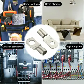 

140pc Tinned Copper Car Copper Ring Lug Terminal Heat Shrink Wire Tubing Cable Connectors Kits