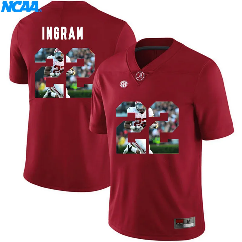 Новое поступление, высокое качество, футболка Alabama Landon Collins#26 Mark Ingram#22, спортивные майки, S-XXXL - Цвет: 11